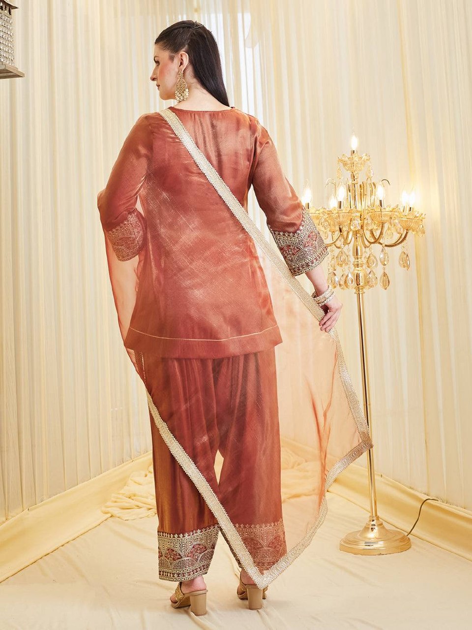 Midnight Terracotta Luminous Salwar Set